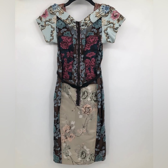 Byron Lars Beguile Brocade Sheath Dress Size 0 - Picture 5 of 10